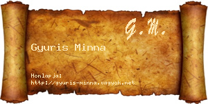 Gyuris Minna névjegykártya